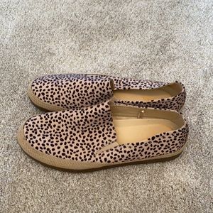 Yuu Canvas Cheetah Loafers Women’s 11 New
